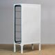 Vintage Iron And Glass Medical Cabinet, 1970’s