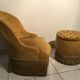 Fauteuil crapaud et son pouf
