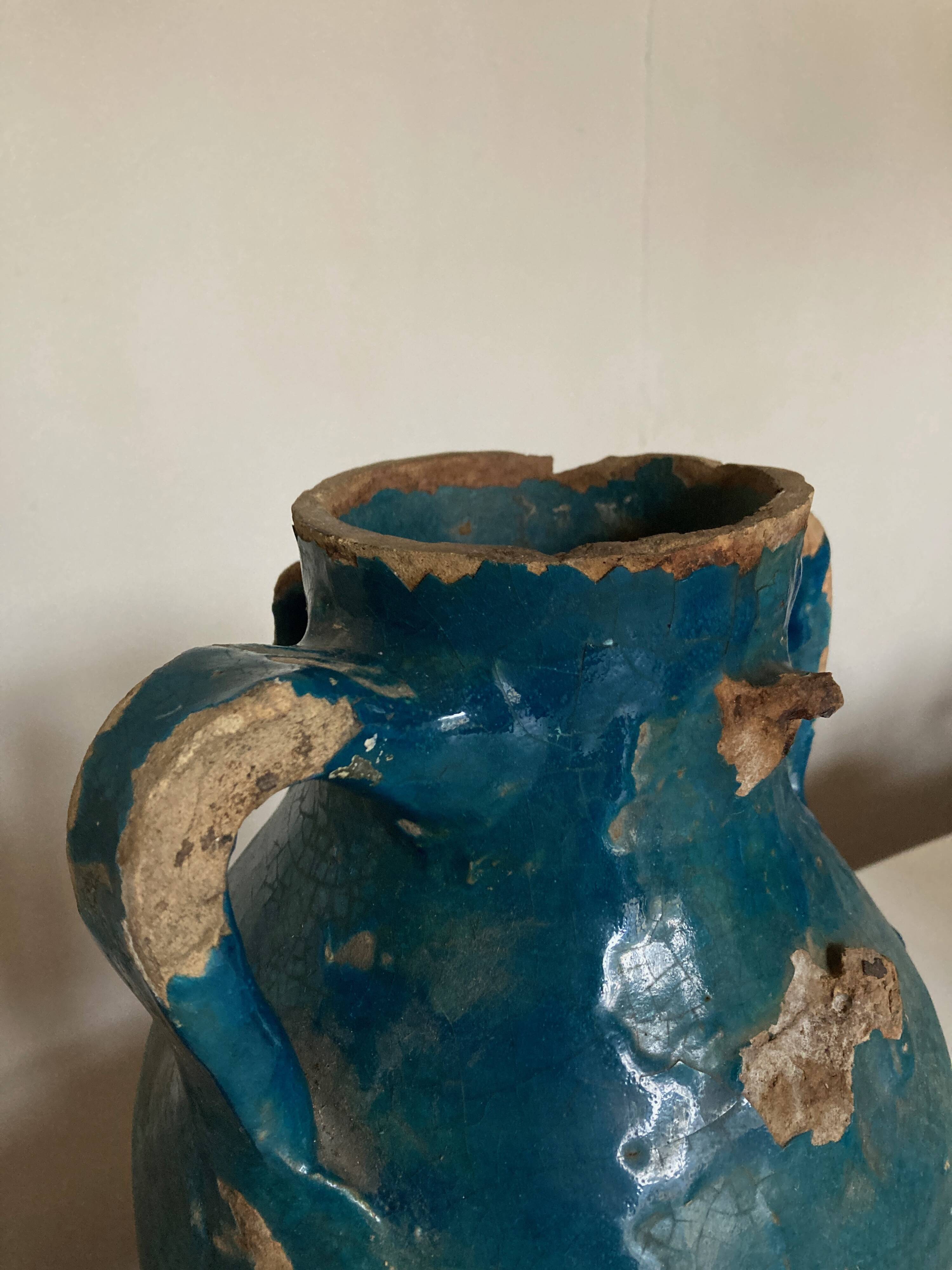 Jar 18th XXXL Persian blue archeology Central Asia Islamic arts