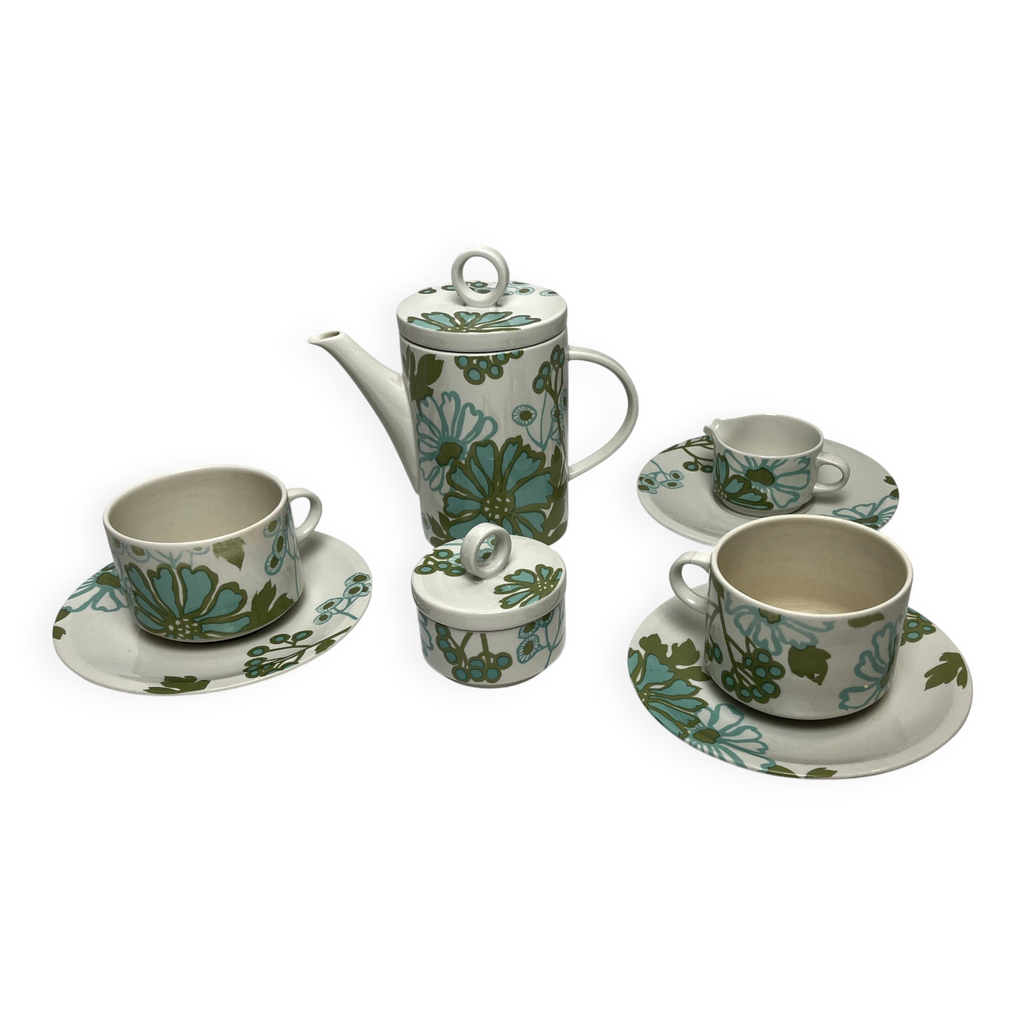Vintage Villeroy & Boch Scarlett tea set circa 1960