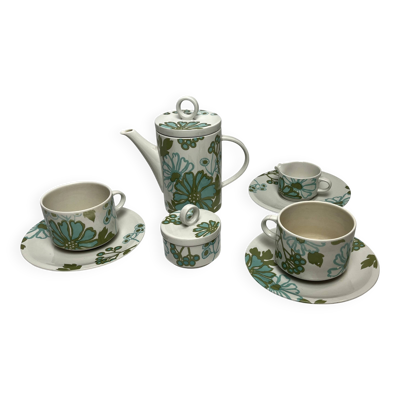 Vintage, service à thé Villeroy et Boch modèle Scarlett vers 1960