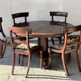 Mahogany dining room set, work in English 19th century