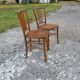 Paire de chaises de bistrot bois