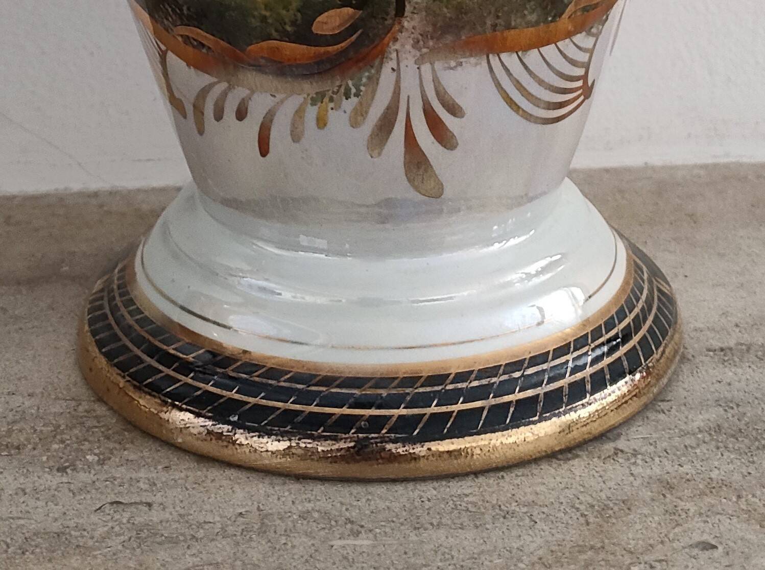 Pair of peacock vases by Hubert Bequet - Pearly ceramic - Belgium - 60s