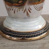 Pair of peacock vases by Hubert Bequet - Pearly ceramic - Belgium - 60s