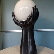 1950s ceramic three-hand lamp