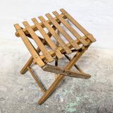 Wooden folding stool
