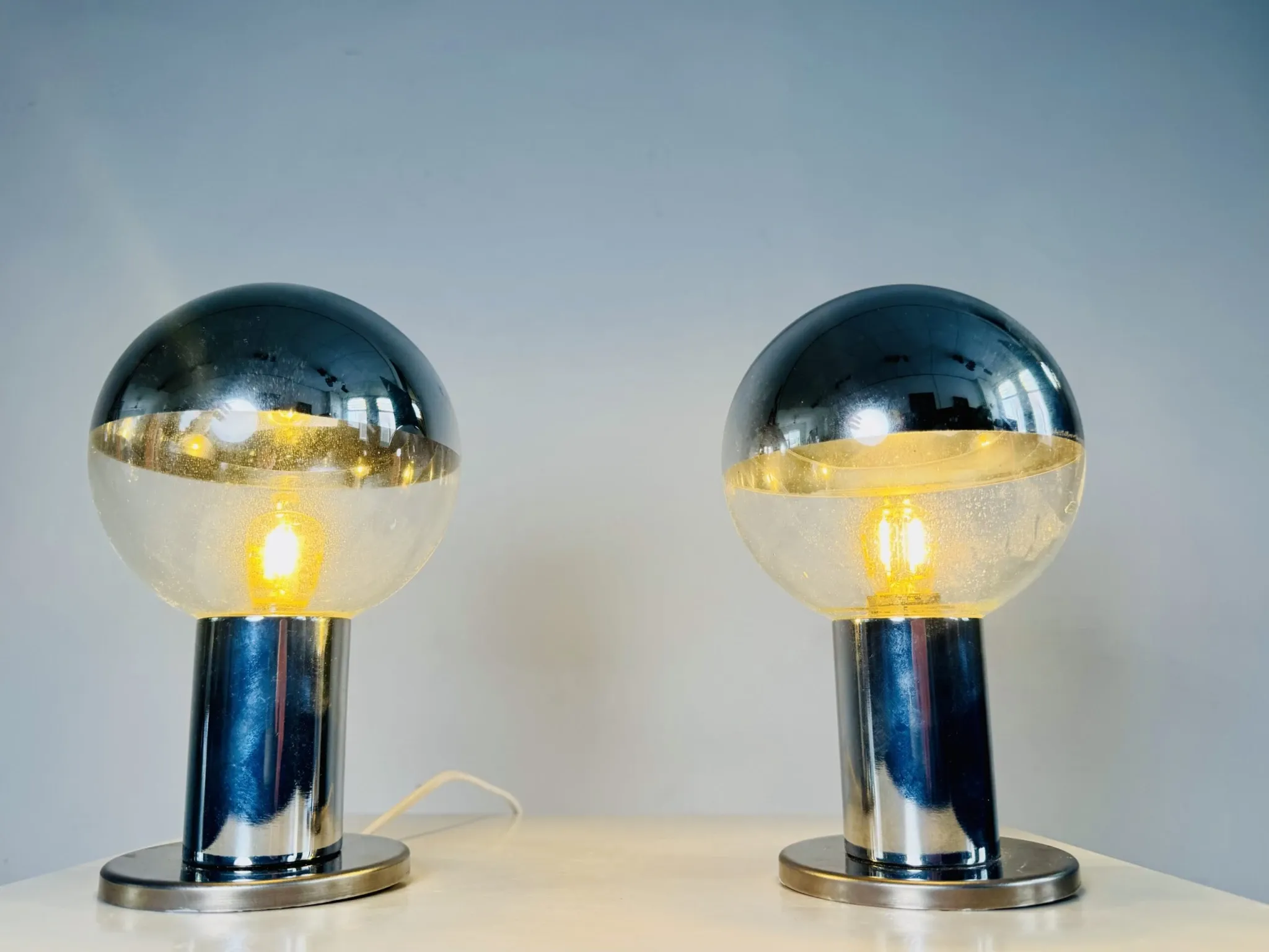 Chrome Plated Table Lamp By Motoko Ishii For Staff Leuchten, Germany, 1970S