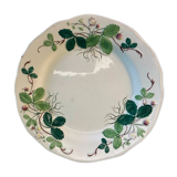 Georges Sand plate service Creil and Montereau 19th century. Strawberry barbotine.