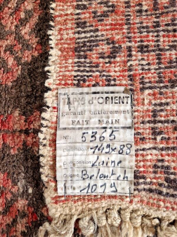 Beloutch Iran Afghanistan wool rug 149x88cm handmade