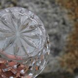 Chiseled Glass Box with Lid - Sugar Bowl