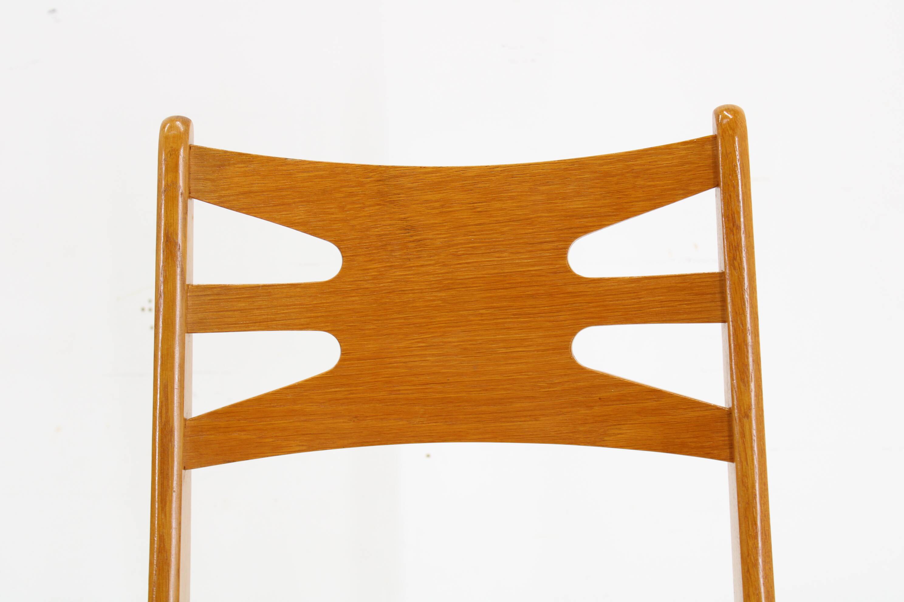 1960s Set of Four Restored Rare Dining Chairs, Czechoslovakia