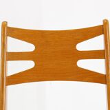 1960s Set of Four Restored Rare Dining Chairs, Czechoslovakia