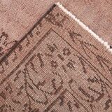 Tapis Vintage Kilim Rose Poudré Motifs Anatoliens, 176x282