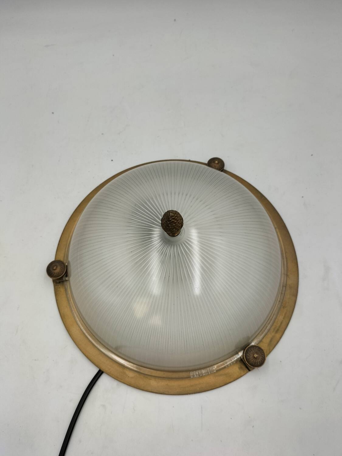 Holophane glass ceiling light