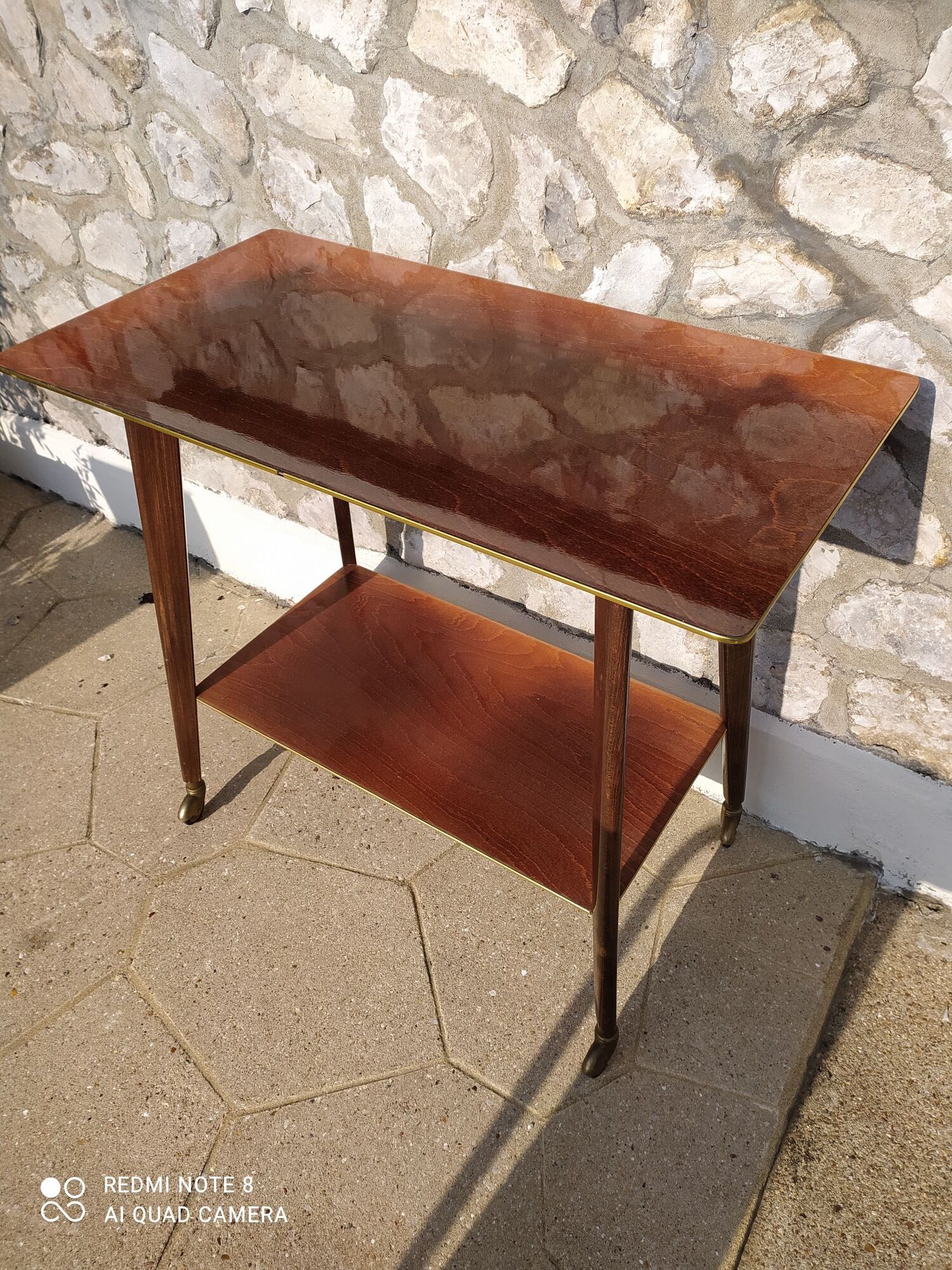 Side table on wheels brand bj year 70