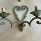 Set of 4 antique metal wall lights / 1950s