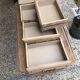 Raw wood chest of drawers with 5 drawers