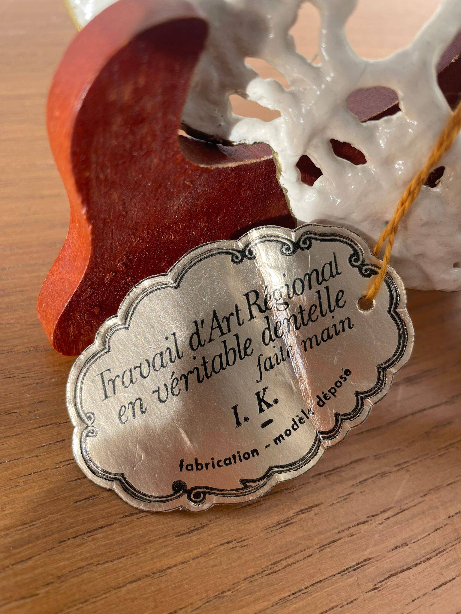 Lace and ceramic catchall