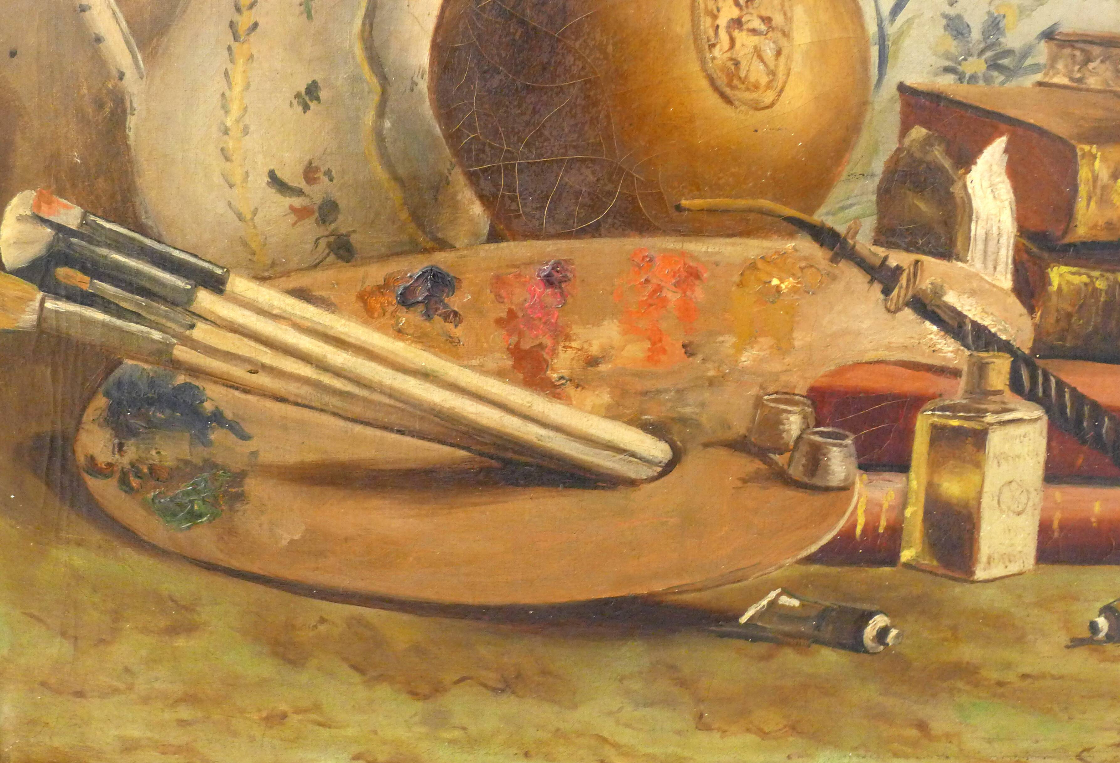 Still life oil painter late nineteenth