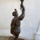 Antique statue lamp "The Hunt Louis XIII" signed LSF