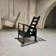 Black Lacquered Oak Modernist Armchair, 1960