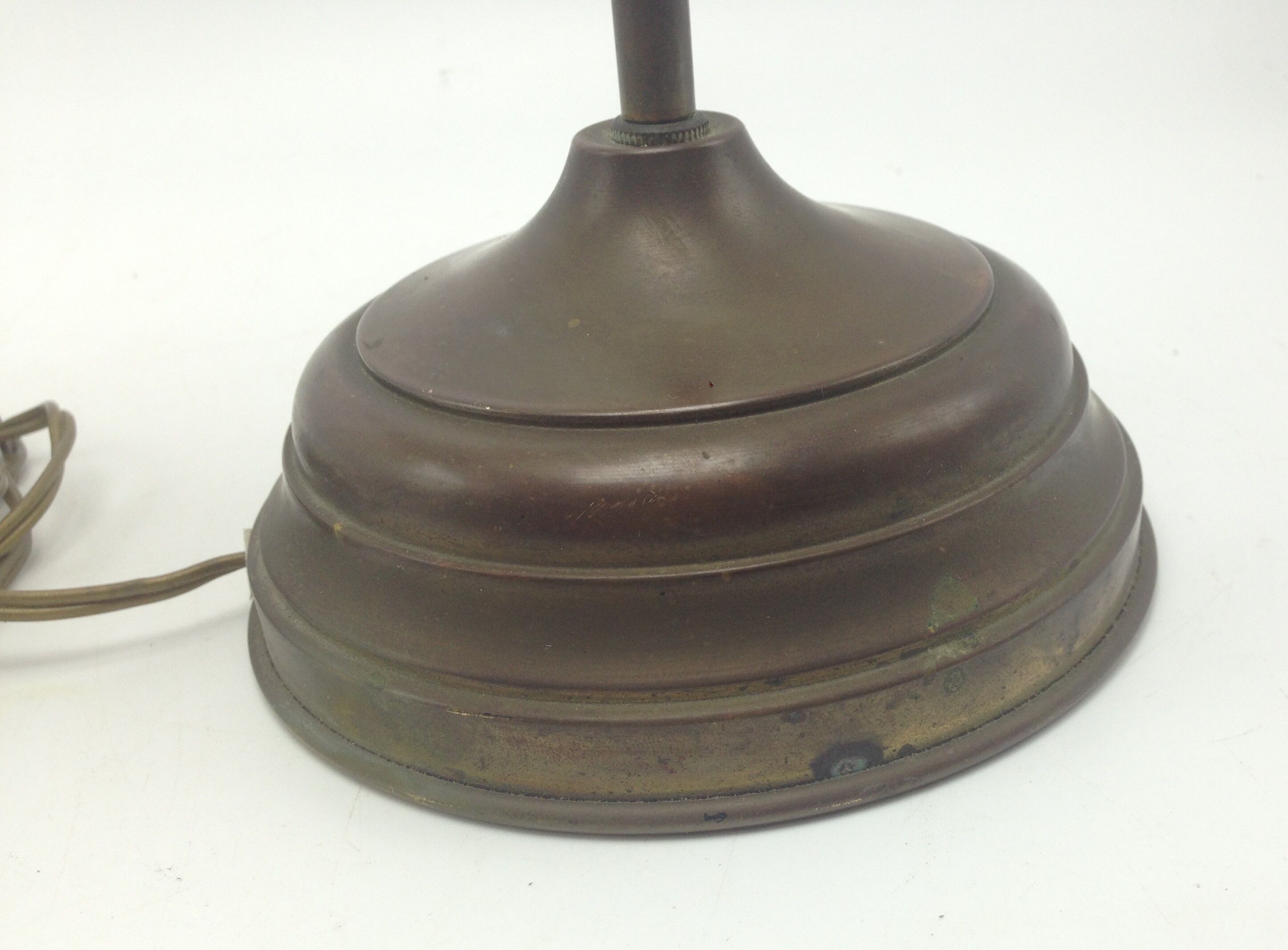 Old brass with tulip gooseneck light