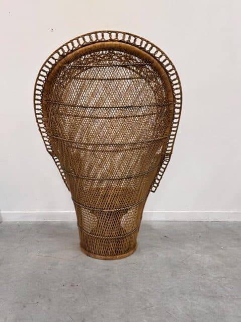 Pomare armchair, known as “Emmanuelle”, in rattan – Iconic piece restored