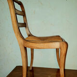 6 old straw chairs