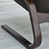 1970s, Scandinavian design, lounge chair, original very good condition, brown leather.