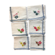 Lot de 6 serviettes brodées