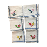 Set of 6 embroidered towels