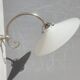 Wall lamp in opaline chrome scrolls Art Deco