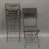 Folding metal chair
