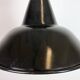 Industrial Black Enamel Pendant Lamp from Elektrosvit, 1960s