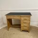 Vintage solid oak, wood and black desk