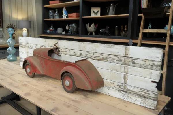 Antique tin toy car from the 1930s