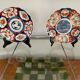 Duo of plates Imari porcelain nineteenth century.