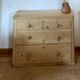 Commode anglaise ancienne en pitchpin massif brut