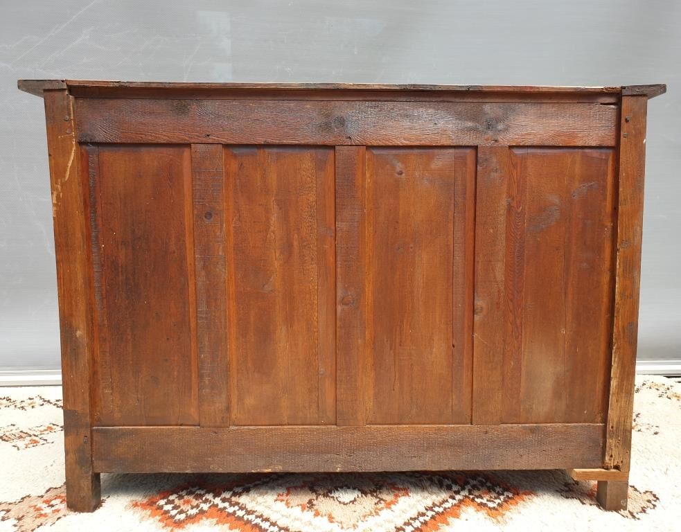 Norman countryside buffet in solid cherry wood nineteenth