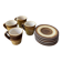 Longchamp brown and yellow coffee service