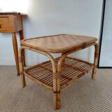 Vintage rattan coffee table