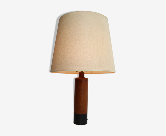 Vintage Danish Solid Teak And Leather Table Lamp From Esa 1960s Selency Vintage Danish Solid Teak And Leather, Leather Table Lamp