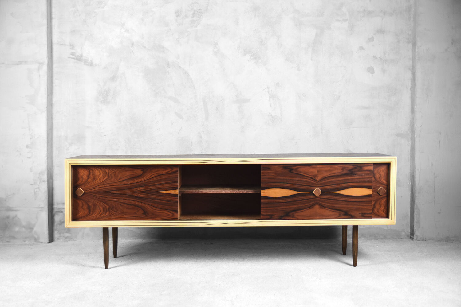 Mid-century modern Swedish rosewood and birch sideboard, 1960s