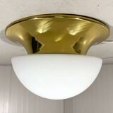 Glashütte Limburg ceiling lamp brass & satin glass