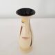 Ceramic vase with geometric shapes decoration signed Martine