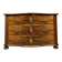 Curved chest of drawers from the Louis XIV - Louis XV period in burr walnut and gilded bronze