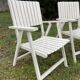 6 fauteuils de jardin bois vintage pliant