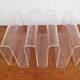 Sculptural range of Mid Century Modern in plexiglass from the 1970s.