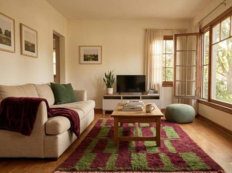 Tapis marocain contemporain fait main – Style berbère 200cmx300cm